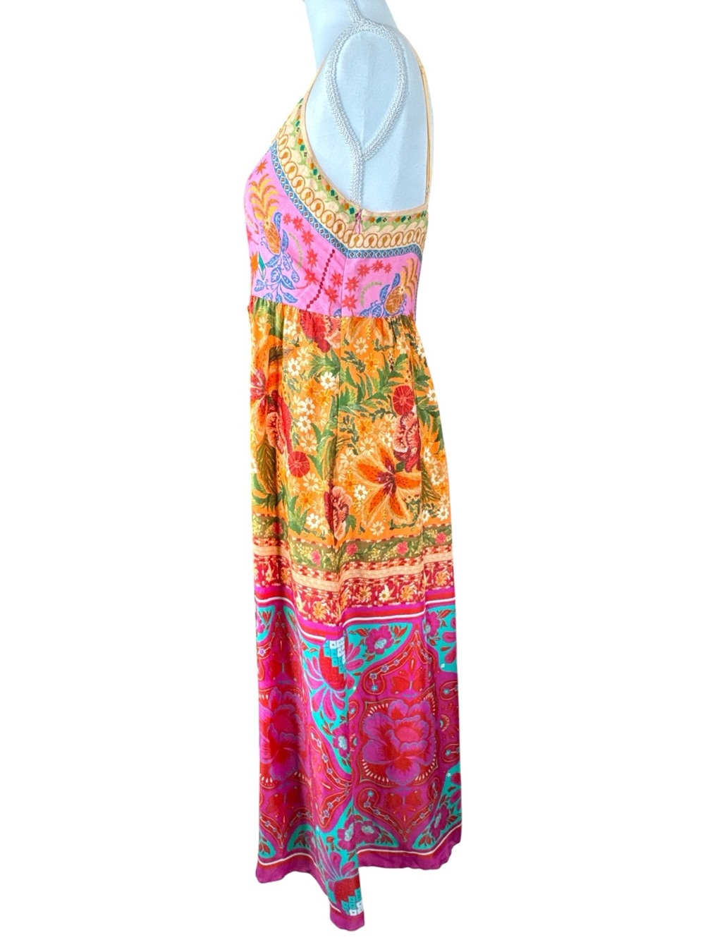 FARM RIO Mixed Scarves Multicolor Midi Dress - Picture 9 of 16